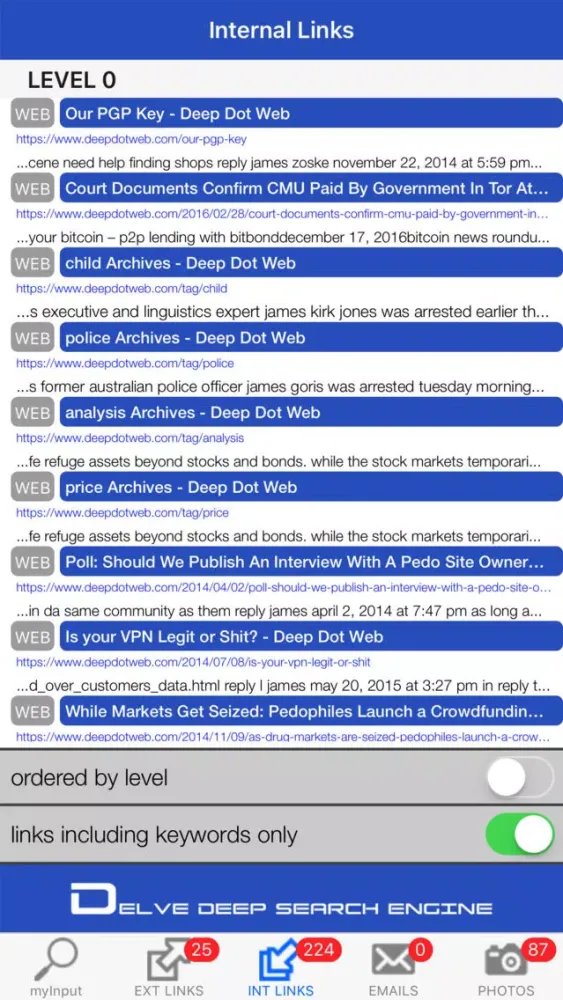 Delve into Dark Web 스크린샷