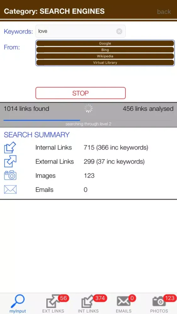 Captures d'écran de Delve into Search Engines