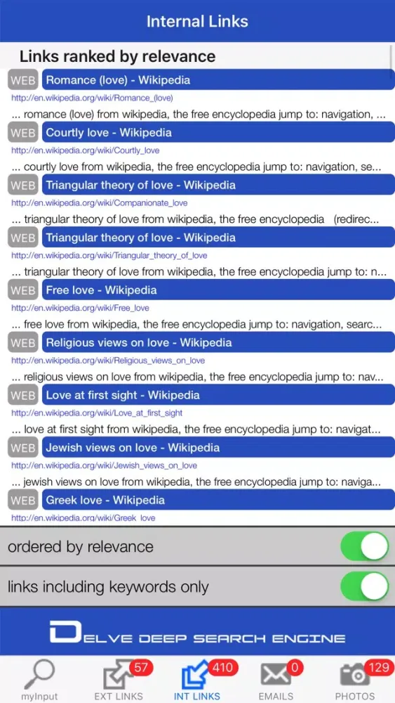 Captures d'écran de Delve into Search Engines