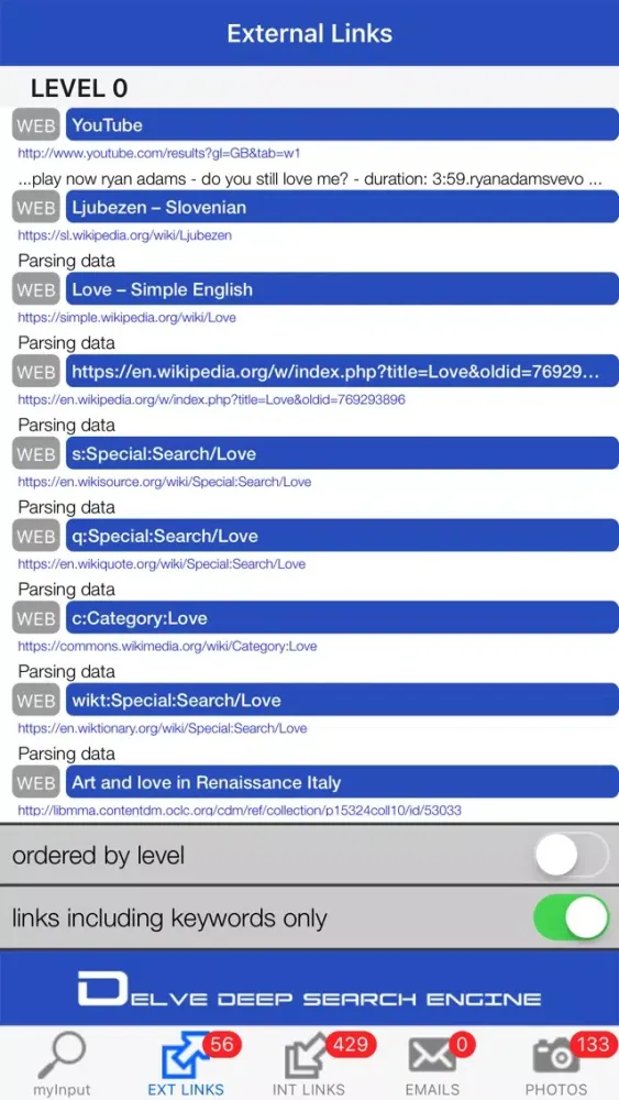 Captures d'écran de Delve into Search Engines