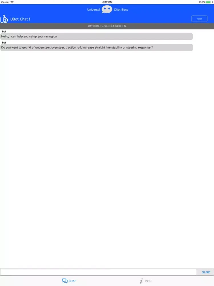 RaceCar Tuning Bot iPad 应用截图