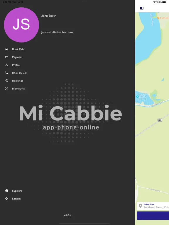 Mi Cabbie Customer App iPad 应用截图