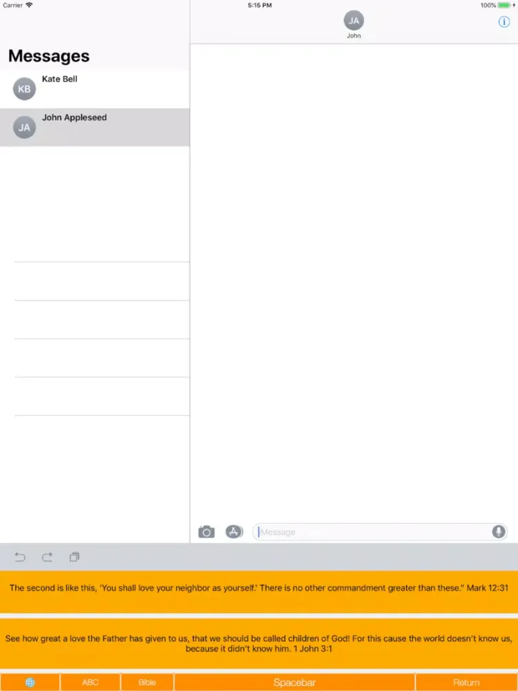 تصاویر Bible Verse Keyboard iPad 