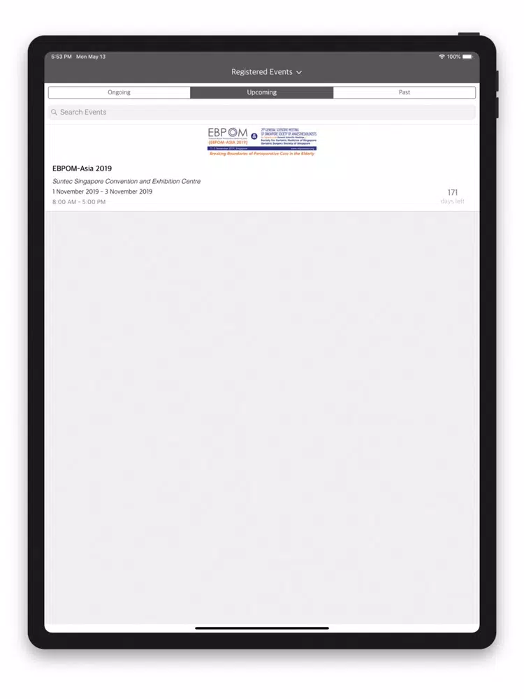 ภาพหน้าจอของ EBPOM-Asia 2019 iPad 