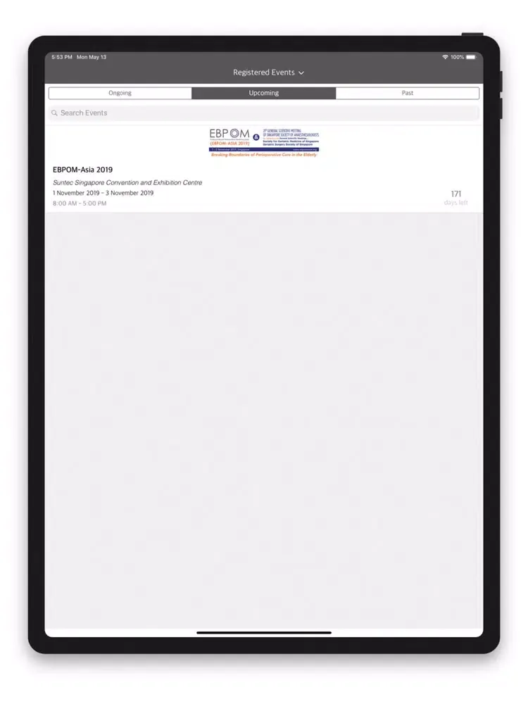 Screenshot di EBPOM-Asia 2019 iPad 