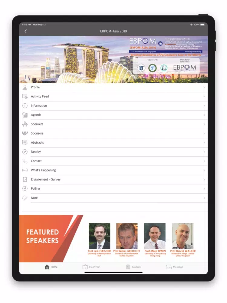 ภาพหน้าจอของ EBPOM-Asia 2019 iPad 
