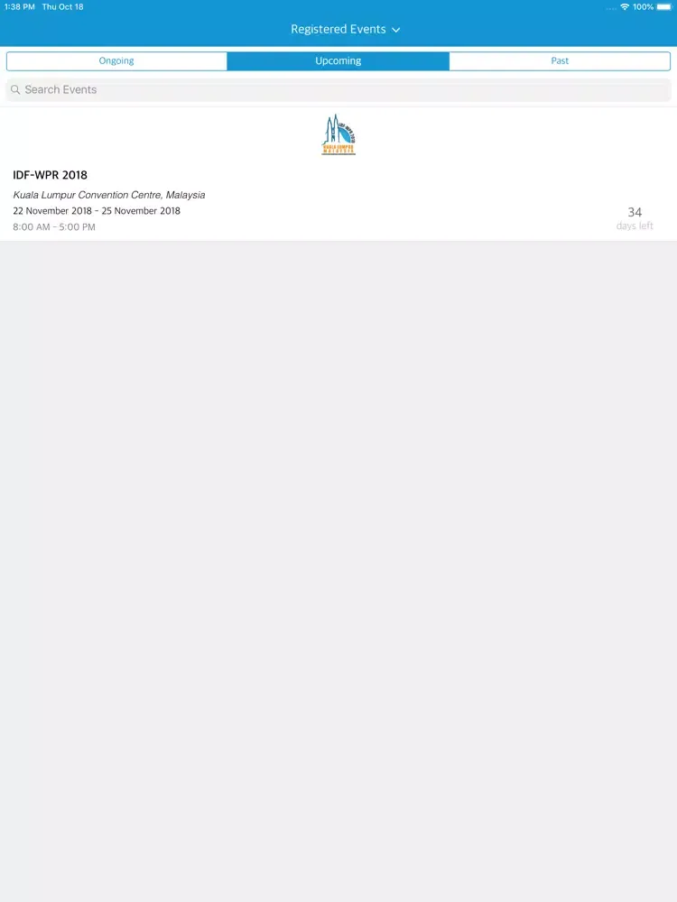 IDF-WPR 2018 iPad  स्क्रीनशॉट