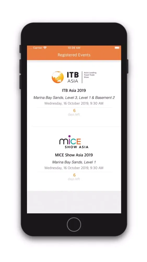 Capturas de tela do ITB Asia