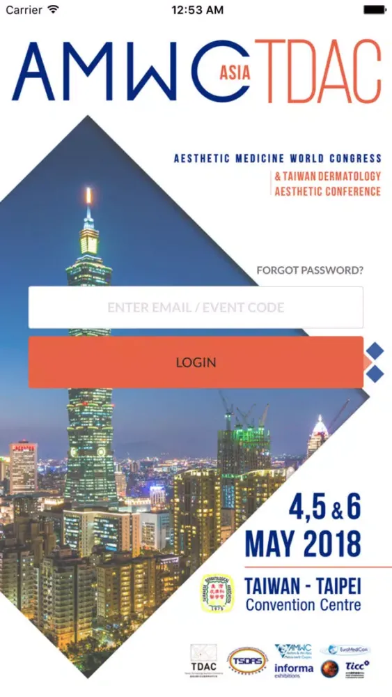 Tangkapan layar AMWC TDAC 世界美容醫學高峰會亞洲大會
