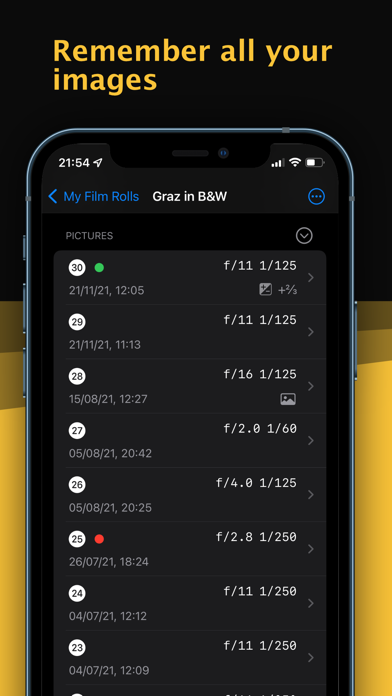 Film Logbook スクリーンショット