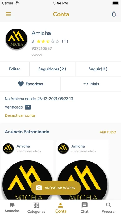 AMICHA - Comprar e Vender Screenshots