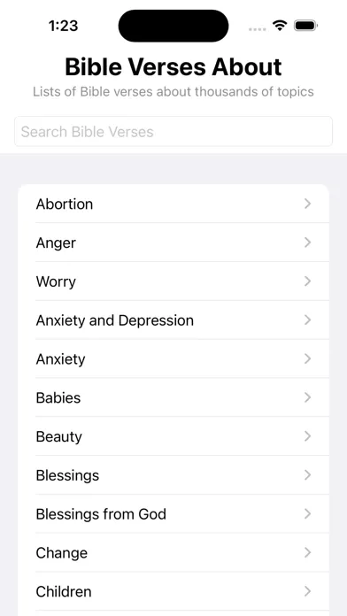 Tangkapan skrin Bible Verses About