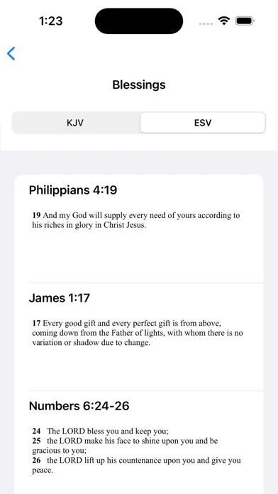 Tangkapan skrin Bible Verses About