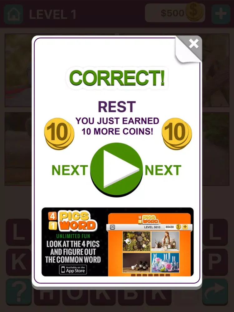 Tangkapan layar 4 Pics Bible Words iPad 
