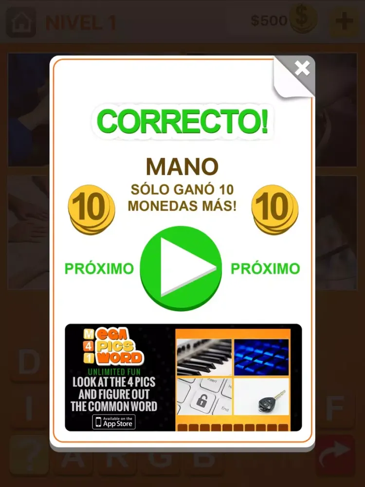 Cuatro Fotos Uno Palabra iPad  Ekran Görüntüleri