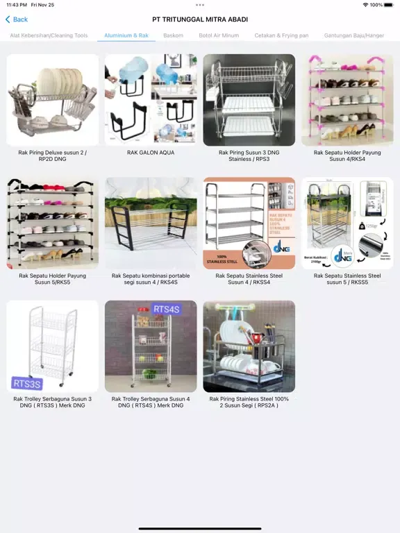 Zrzuty ekranu Katalog TMA iPad 