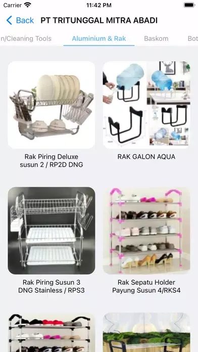 Zrzuty ekranu Katalog TMA