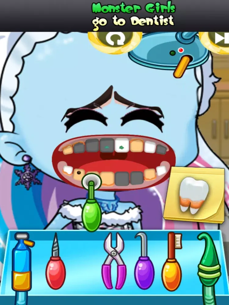 Monster Girls Go to Dentist: Little Crazy Doctor Clinic Tooth Makeover Game for kids iPad  Ekran Görüntüleri