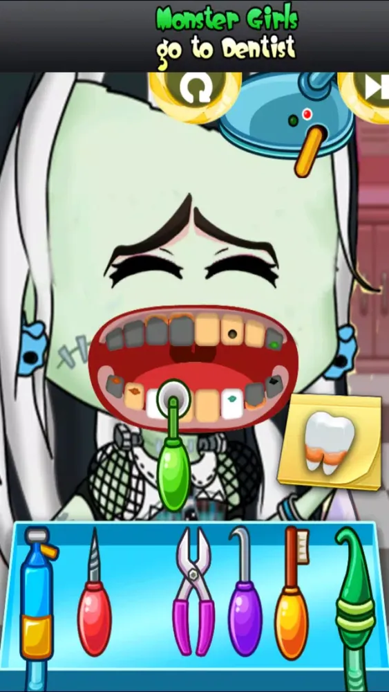 Monster Girls Go to Dentist: Little Crazy Doctor Clinic Tooth Makeover Game for kids Ekran Görüntüleri