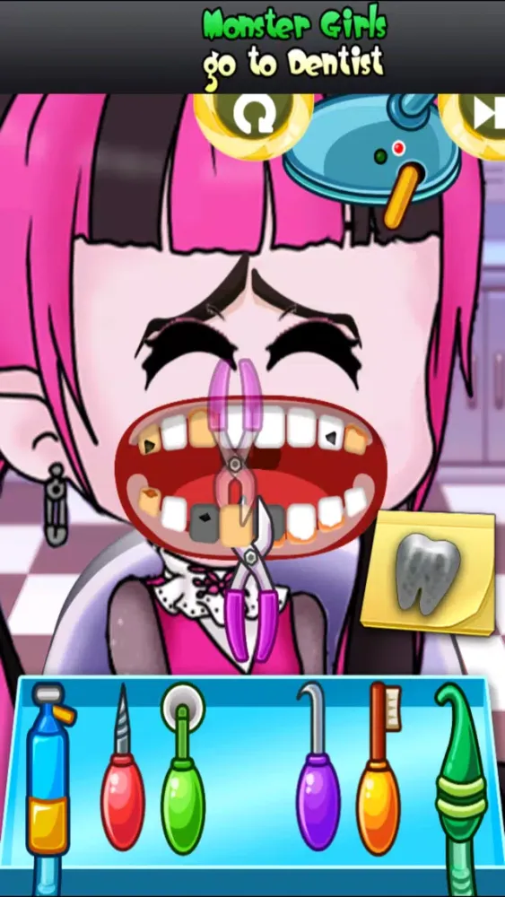 Monster Girls Go to Dentist: Little Crazy Doctor Clinic Tooth Makeover Game for kids Ekran Görüntüleri