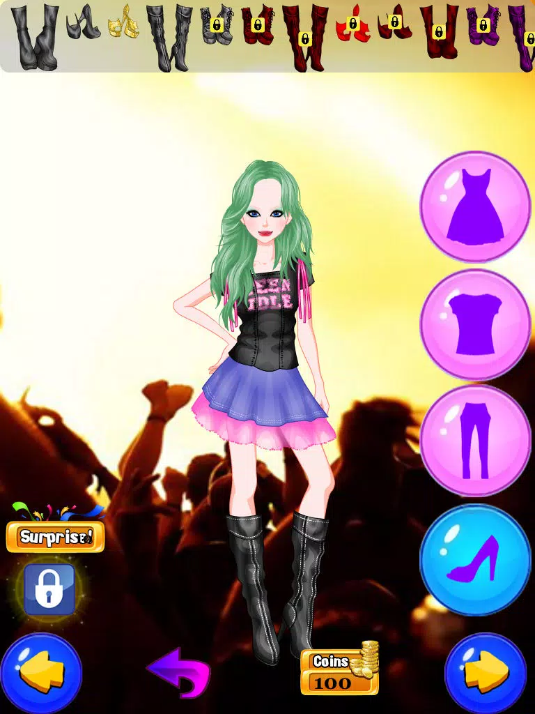 Rockstar Girls Rock & Roll Makeover Club: Crazy High Fashion Band with Guitar, Jeans & Music iPad  Screenshots