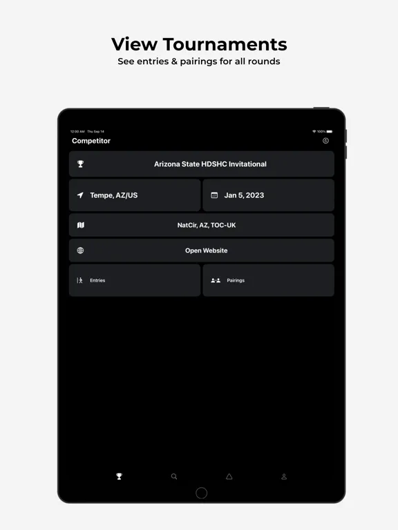 Tangkapan skrin Competitor: Socials & Info iPad 