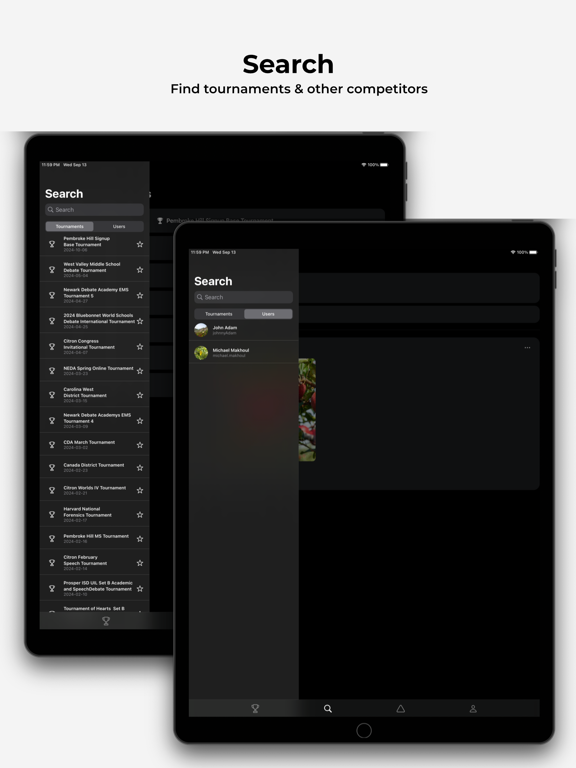 Competitor: Socials & Info iPad  سکرین شاٹس
