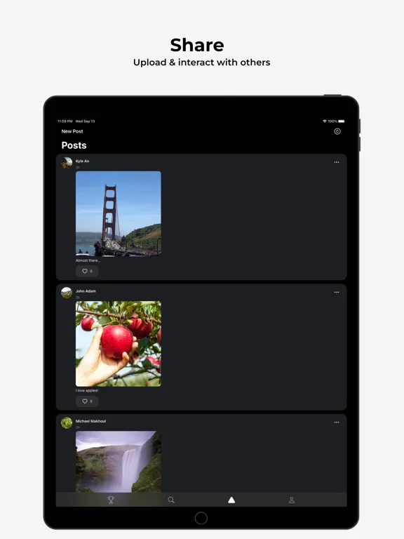 Tangkapan skrin Competitor: Socials & Info iPad 