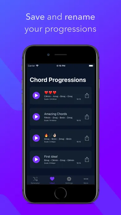 Chord Progression Generator Screenshots
