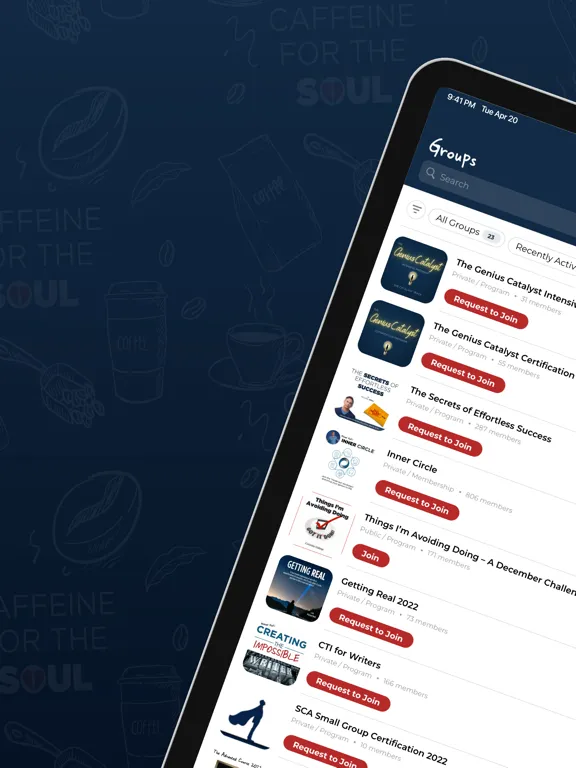 Caffeine for the Soul iPad  স্ক্রিনশট