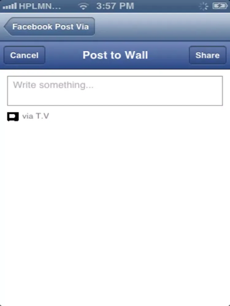 Custom Via - Post on Facebook via Anything iPad  سکرین شاٹس