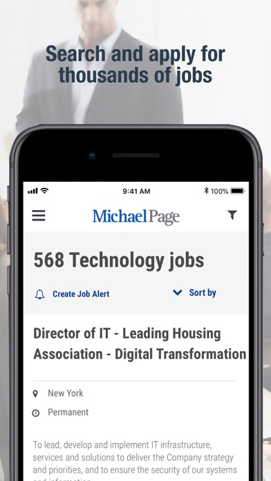 Tangkapan layar Michael Page US
