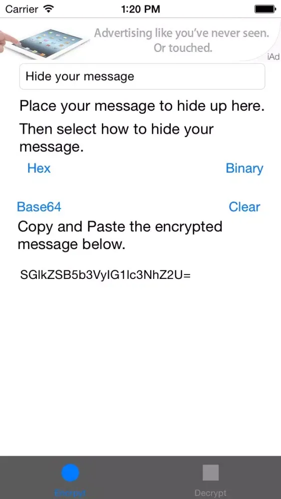 Screenshot di M.Encrypt