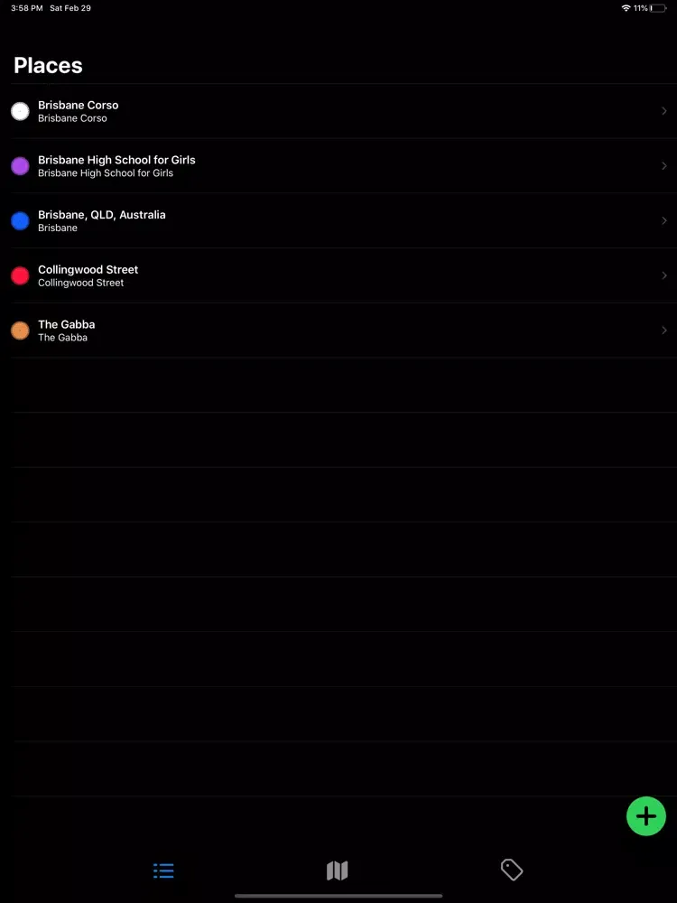 Places - Map Route Locations iPad 應用截圖