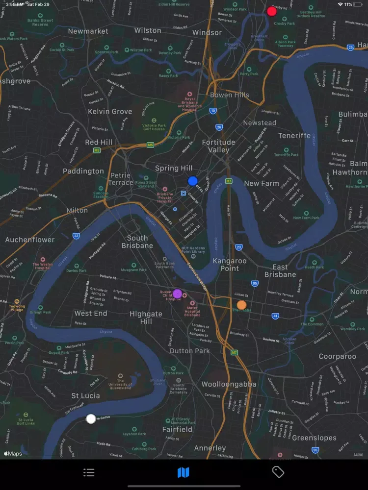 Places - Map Route Locations iPad 應用截圖