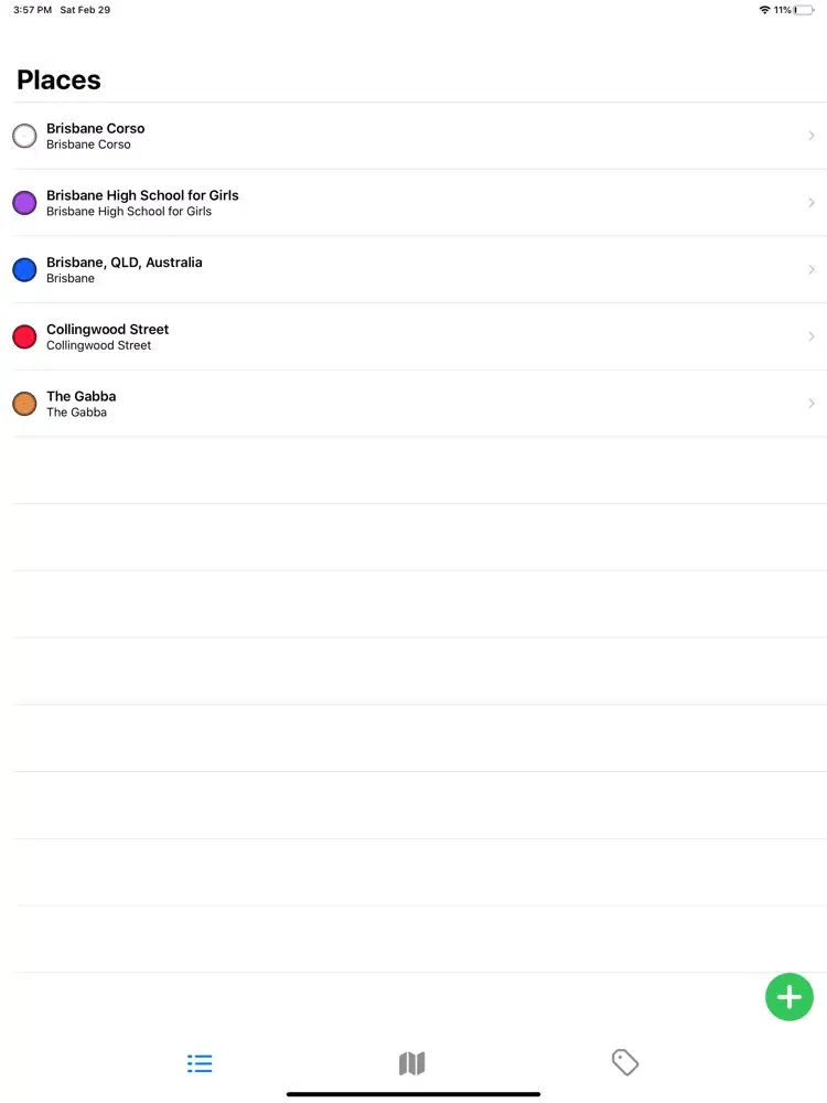 Places - Map Route Locations iPad 應用截圖
