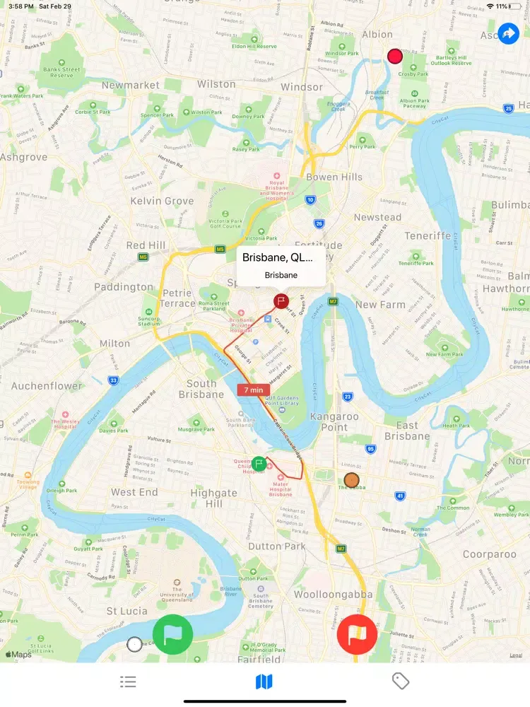 Places - Map Route Locations iPad 應用截圖