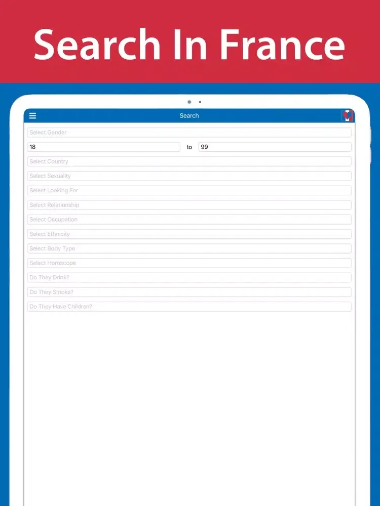 Ảnh chụp màn hình của Chat In France - French Dating iPad 