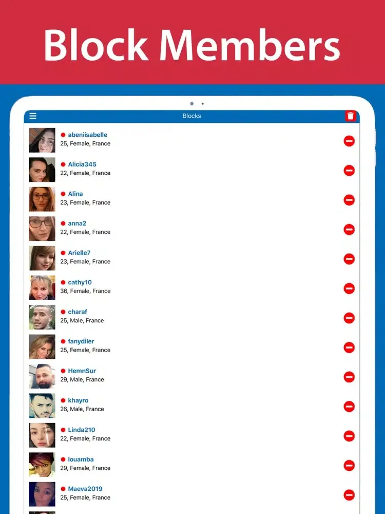 Ảnh chụp màn hình của Chat In France - French Dating iPad 