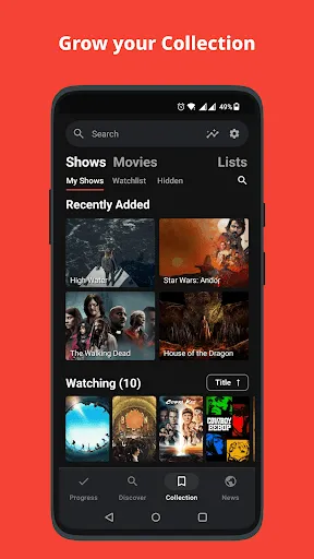 ภาพหน้าจอของ Showly: Track Shows & Movies