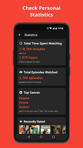 ภาพหน้าจอของ Showly: Track Shows & Movies
