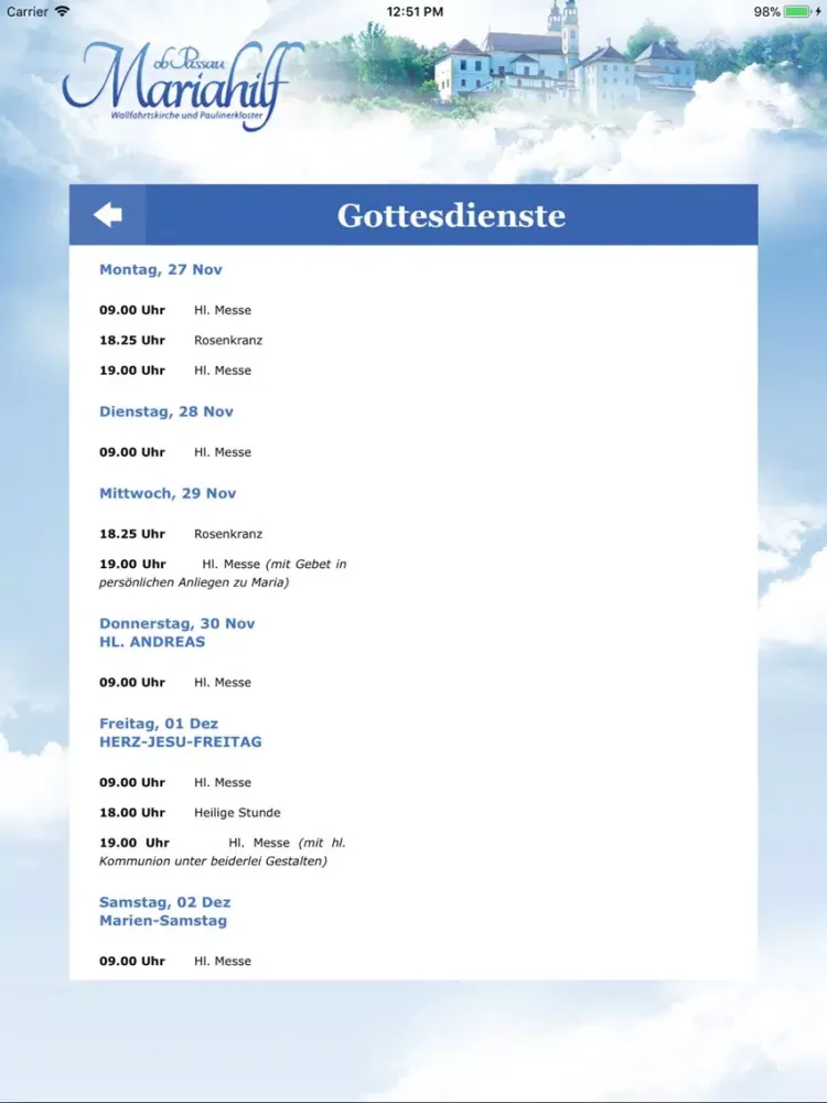 MARIAHILF OB PASSAU iPad  Screenshots