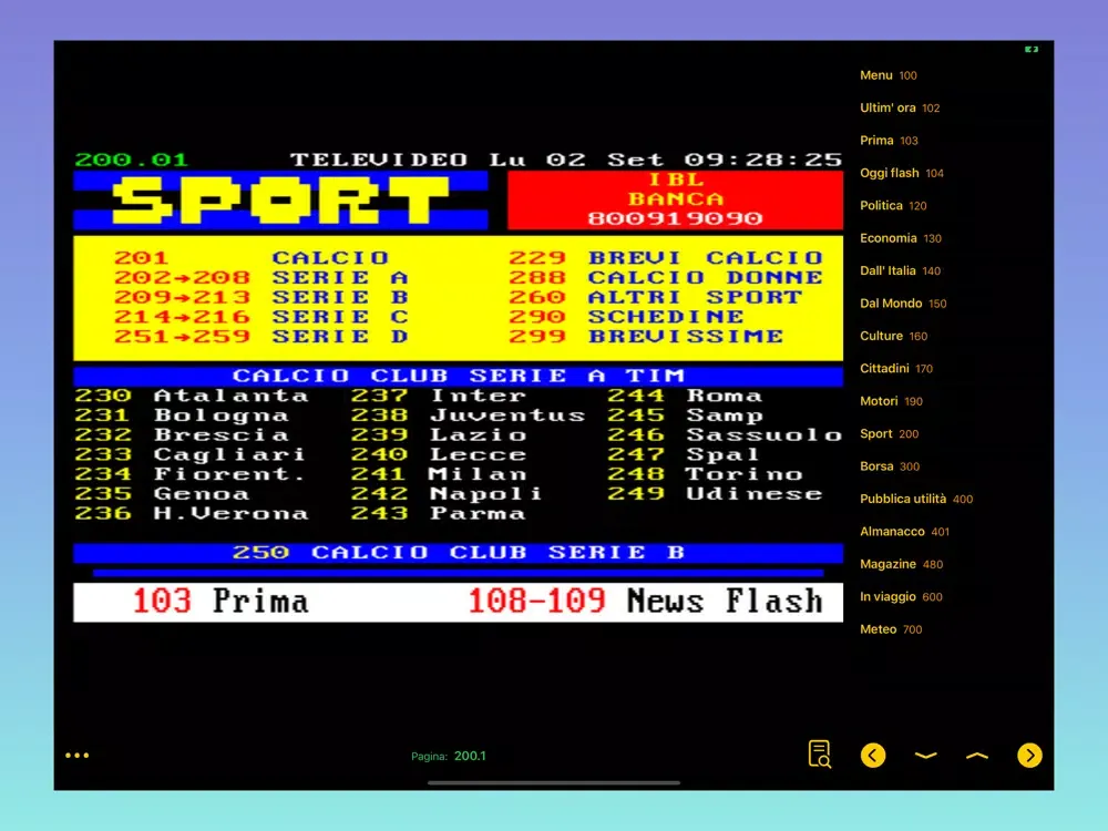 تصاویر Televideo Italia iPad 