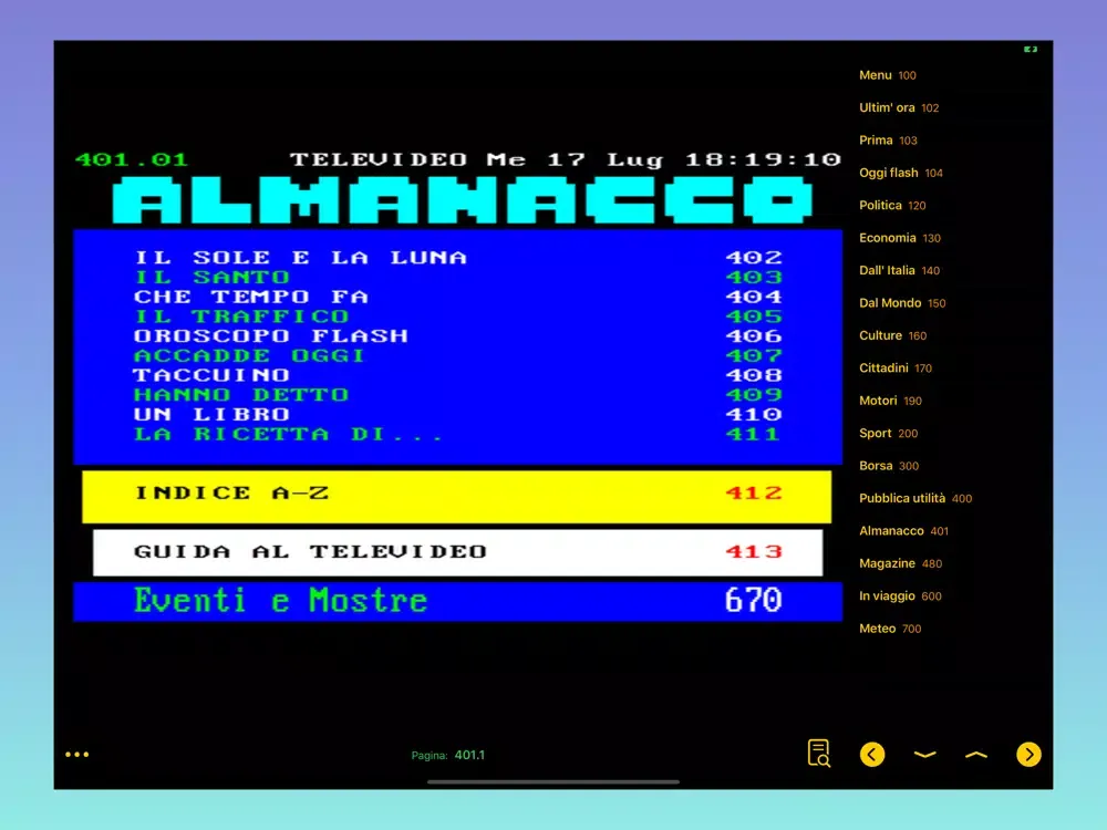 تصاویر Televideo Italia iPad 