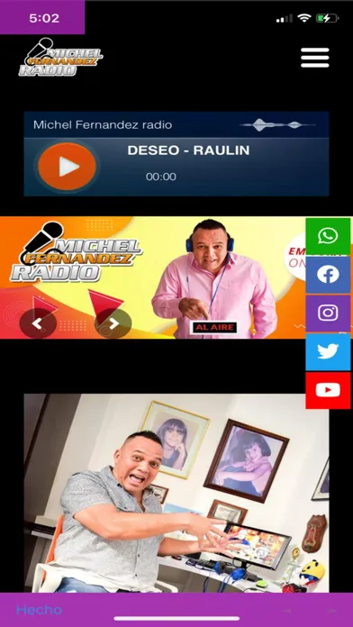 ภาพหน้าจอของ Michel Fernandez Radio