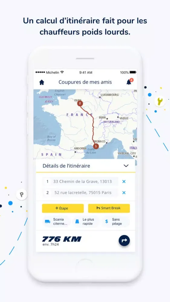 Capturas de tela do MICHELIN RoadConnect