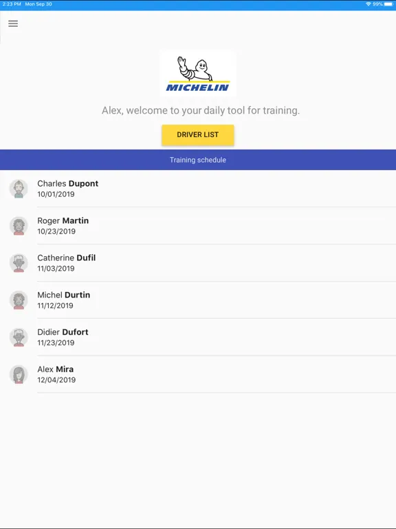 MyTraining App iPad  स्क्रीनशॉट