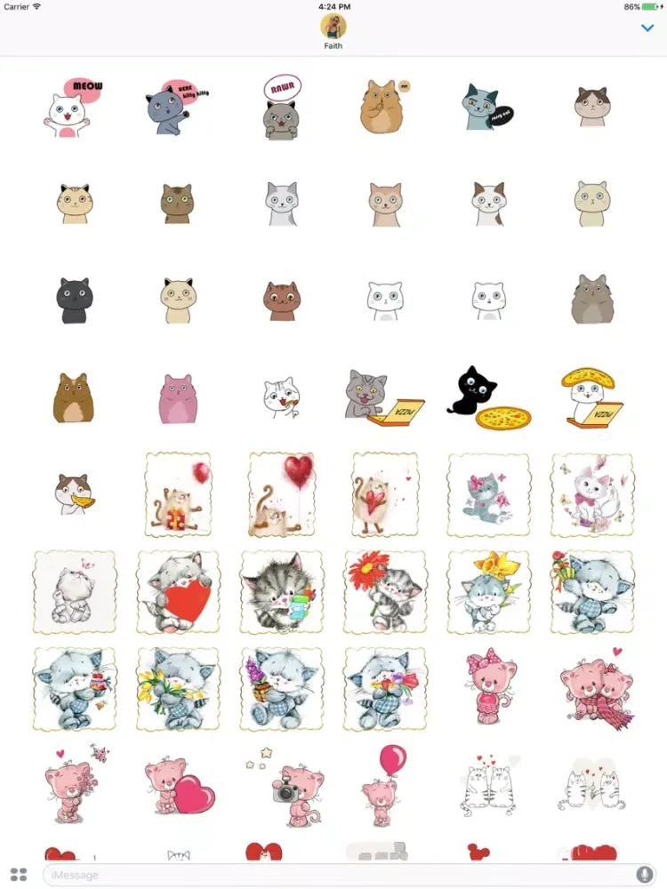 Cat Emoji & Stickers iPad  스크린샷