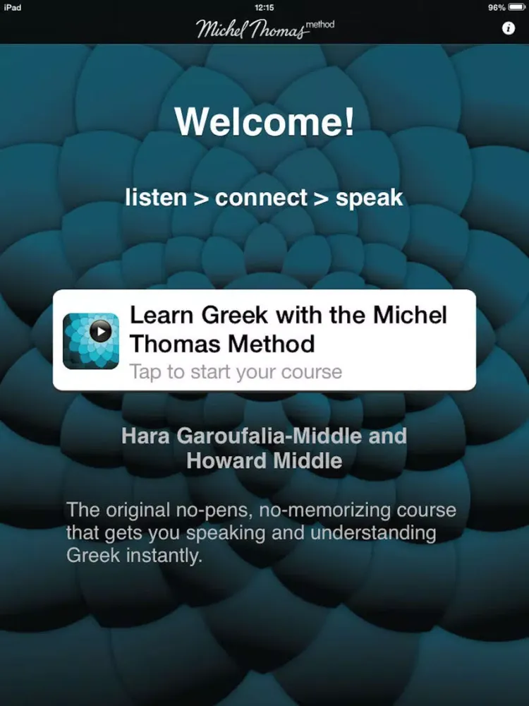 Zrzuty ekranu Michel Thomas: Greek iPad 