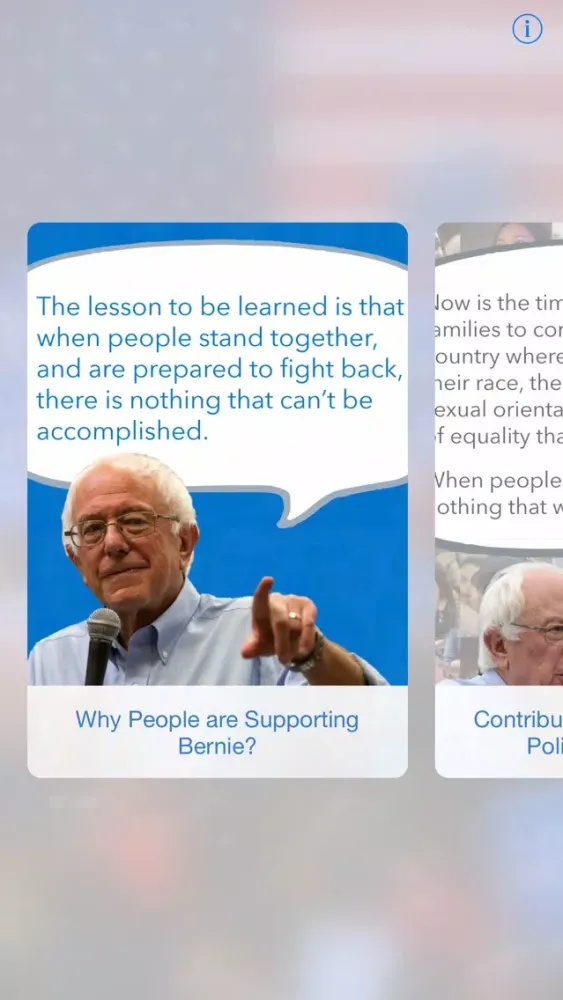 Capturas de tela do Meet Bernie